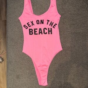 Sex on the beach bodysuit pink Graphic Swimsuit small never worn